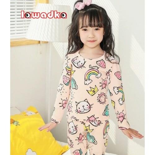 Lawadka Long Sleeve Kids Girls Pajamas Set Four Season Sleepwear For Boys Cotton Childrens Clothing Pyjamas Set Clothes 2-10T