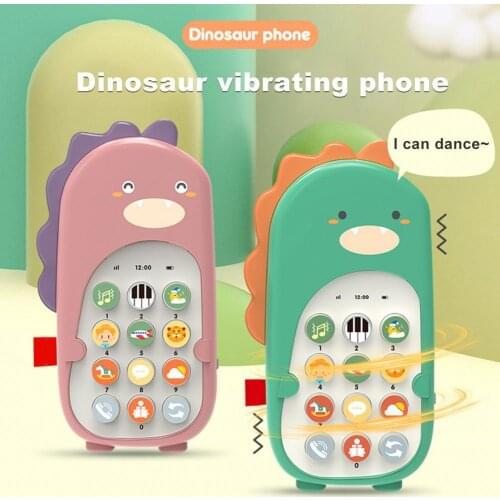 Mobile Toy Dinosaur Shape Multifunctional ABS Simulation Phone Educational Toy for Gifts Children Education Toys For Kids Gift