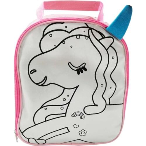 Cartoon Backpack Graffiti Schoolbag Childrens Lovely Schoolbag Kindergarten Schoolbag Childrens Gift Free FIve Watercolor Pen
