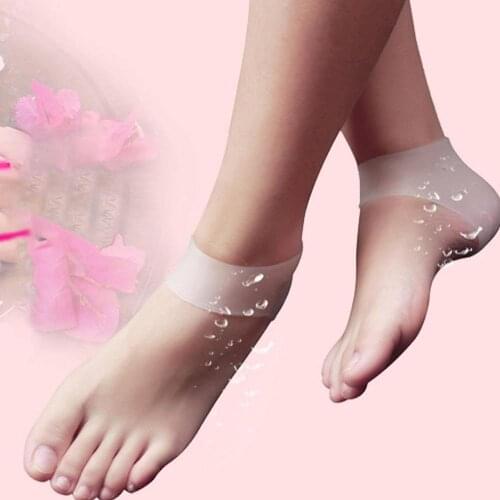 Feet care socks 1pair Silicone Moisturizing Gel Heel Socks Cracked Foot Skin Care Protectors anti cracking