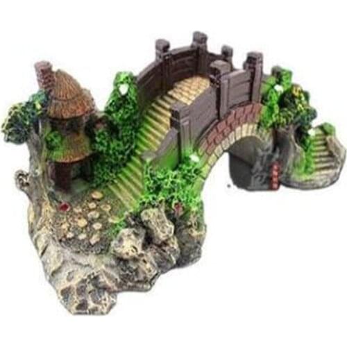 New Fish Tank Aquariu Landscaping Rockery And Fake Bridge Goldfish Bowl Decorations Simulation Stone Ornaments