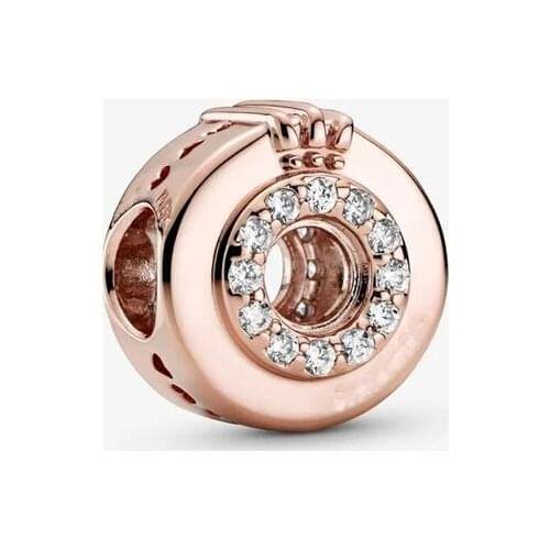 2020 Autumn 925 sterling silver Open Centre Pavé Crown O Charms Fit Original Bracelet Charm Beads Pendant for Jewelry DIY Making