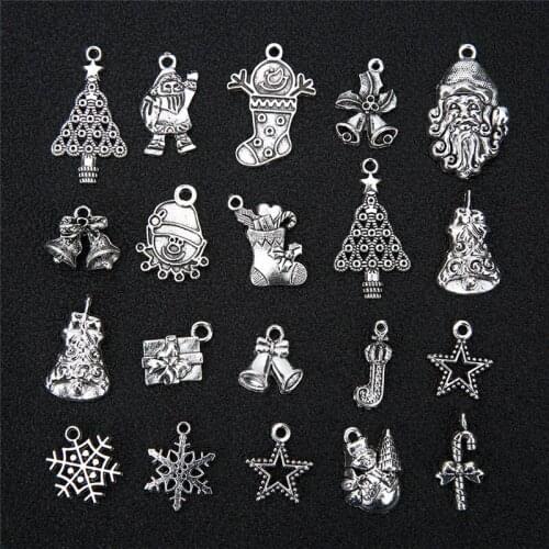 20pcs Metal Random Skeleton Skull Halloween Christmas Charms Pendants Lot Bulk For Bracelet Findings Jewelry Making Accessories