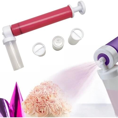 Cake Manual Airbrush Spray Gun Decorating Spraying Coloring Baking Nozzle Cupcakes Desserts Kitchen Pastry Tool Accessories