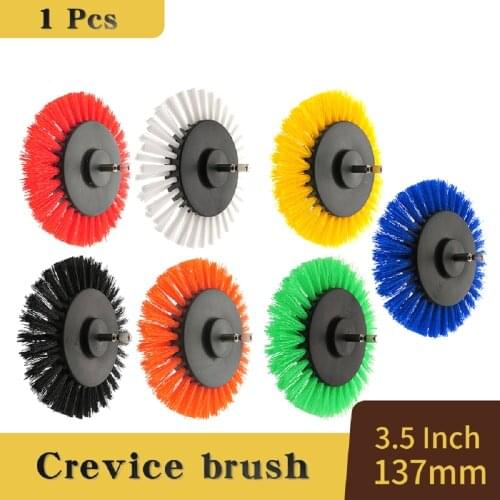 Drill Brush Crevice Car Detailing Bristle Power Scrubber Brush 3.5 Inch For Cleaning Auto Boat Seat Carpet Bathroom Kitchen