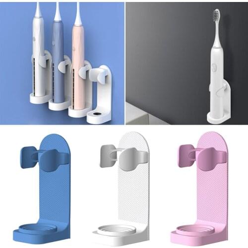 Spiral Shading Wall Mount Non-slip Adjustable Rack Electric Toothbrush Holder