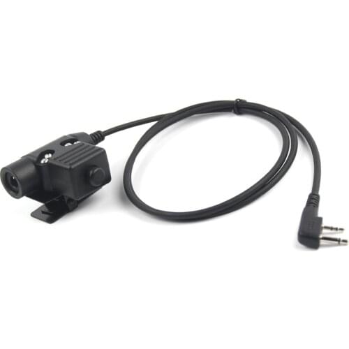 Tactical Headset PTT Hunting Military Airsoft Headset Adapter U94 PTT for Walkie Talkie Icom V8 V80 V82