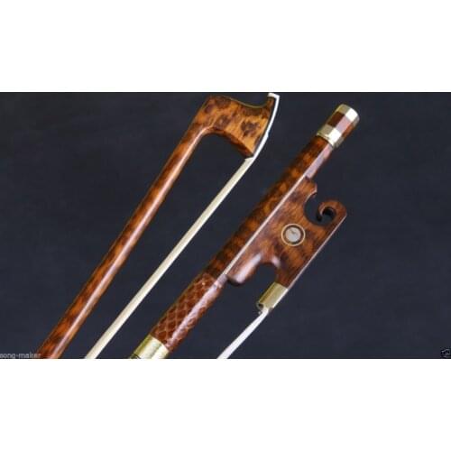 Yinfente Snakewood Violin Bow 4/4 Professional Bow Pernambuco Level Full Size AAA Bow Hair