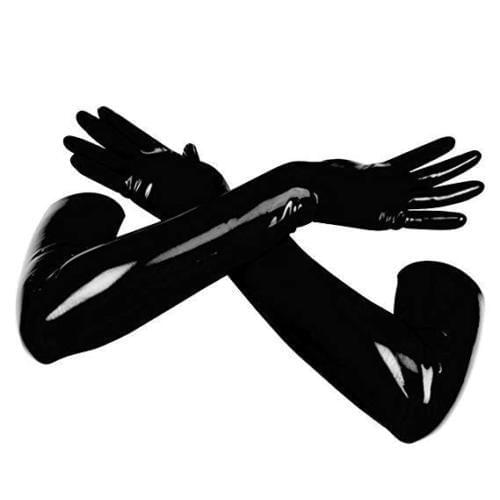1.0mm Latex 3D Moudld Fetish Opera Long Gloves Rubber Moulded GLOVES