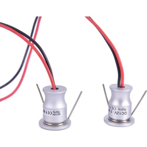 1W Waterproof 12V Led Spotlight Cabinet Mini Spot Light IP65 Recessed Down light Cupboard Showcase Display Light Aluminum Body