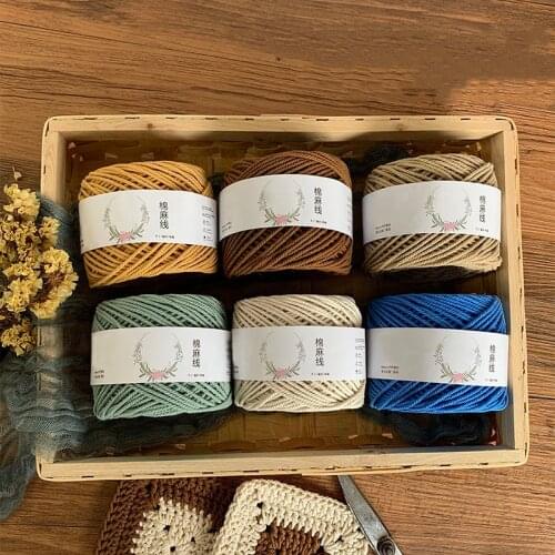 100G Hand-knitted Cotton 24-strand Twine DIY Wool Crochet Thread Bag Covered Lace Thread