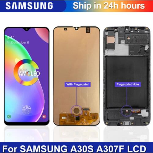 100% Test 6.4" AMOLED For Samsung Galaxy A30s A307F A307 A307FN A307A LCD Display Screen replacement Digitizer Assembly