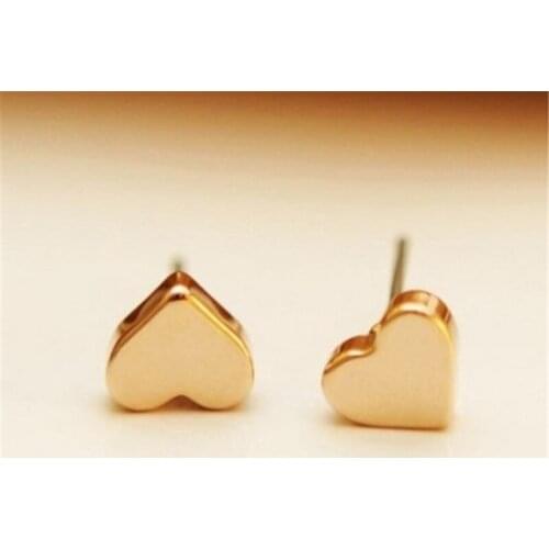2015 Top selling stud earrings ,tiny Heart shaped Studs For Women, Lovely Fashion Earings Wholesale