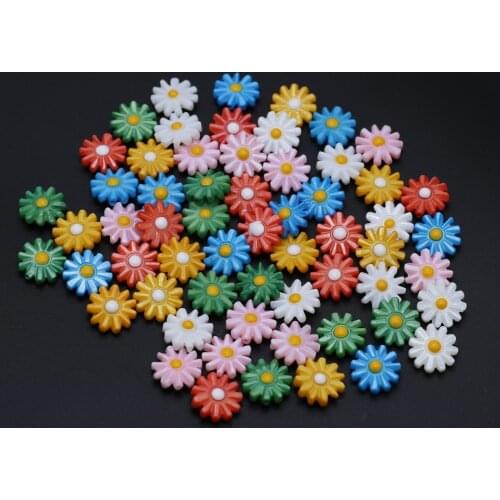 Trendy Natural Mother of Pearl Bead Colorful Shell Sunflower Beads for Handmade Crafts Necklace Bracelet Ring Jewelry Making 5PC