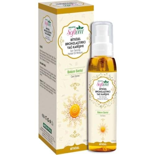 Aksu Vital Softem Bronzing Oil Mix 125 ml Herbal Vitamin Mixture of Suntanning Useful Healthy Skin Sun Natural Organic Nutritious