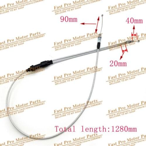 Free shipping 128cm long double Automatic motorcycle carburetor Throttle Grip Cable line fit on racing motocross Dirt Bike