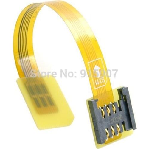 Chenyang GSM CDMA Standard UIM SIM Card Kit Male to Female Extension Soft Flat FPC Cable 10cm