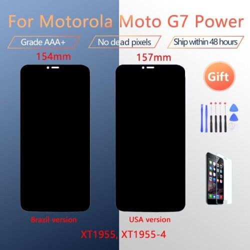 For Motorola MOTO G7 Power Original LCD screen assembly With front case Black With repair tool and Tempered film