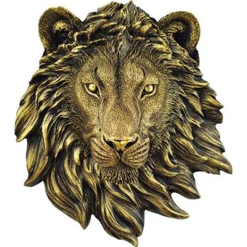 Animal Head Lion Tiger Bear Wolf Leopard Home Accessories Wall decoration Hanging Wall Resin Pendant WallOrnaments
