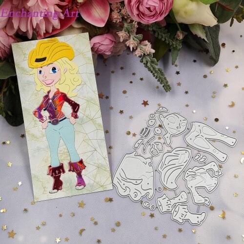 Cowboy Boys And Girls Metal Cutting Dies 2021 New Stencils for DIY Scrapbooking/Photo Album Decorative Embossing Paper Cards