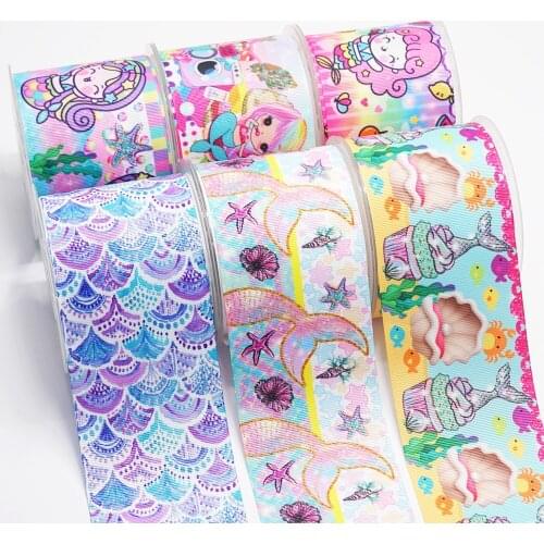 DIY Handmade Materials Printed Grosgrain Ribbon 50 Yard Per Size 54090