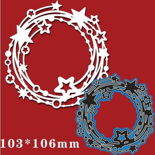 103*106mm star with circle Metal Cutting Dies for card DIY Scrapbooking stencil Paper Craft Album template Dies