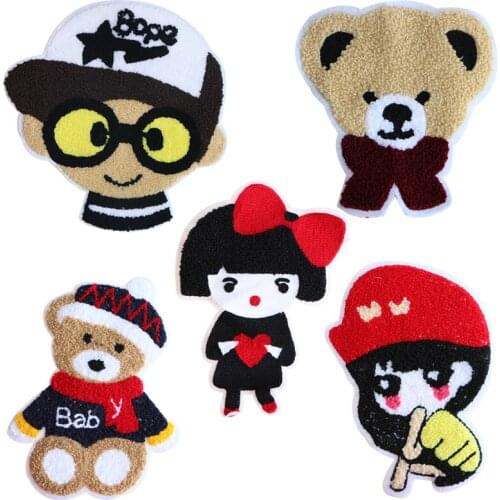 Kawaii Anime Pattern Clothes Patch Repair Towel Embroidered Badge For Decorating Childrens Clothing Sewing T-shirt Accessories