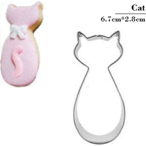 Mini Cat Cookie Cutters Cooking Tool Fondant Paste Mold Cake Decorating Clay Resin Sugar Candy