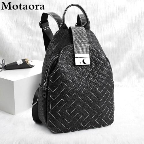 Motaora Womens Backpack 2020 New Diamand Leather Backpacks Fashion School Backpack For Women All-match Leisure Travel Mochila