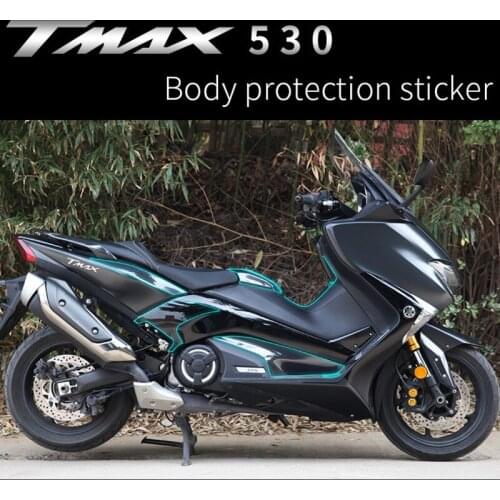 Motorcycle Modified Vehicle Sticker Protective Film Anti-wear Carbon Fiber Paste Transparent for Yamaha Tmax530 / 560