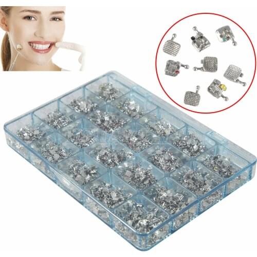 1000pcs/50Sets Dental Metal Orthodontics Monoblock Brackets Brace MINI MBT.022 345 Hooks