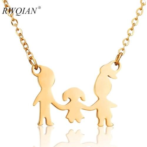 Personalized Nameplate Necklace Custom Stainless Steel Family Name Necklaces for Women Men Pendant Choker Family DIY Jewelry