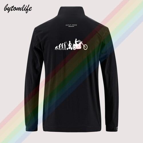 Motorcycle Evolution Honda Supermoto Car Slim Sport Jacket Mens Street Windbreaker Mens Casual Back Printing Jacket Asian Size