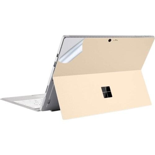 For Microsoft Surface Go Decal Skin Protective Vinyl Sticker Cover Precision Easy Apply Ultra Thin Champagne Gold Back Cover