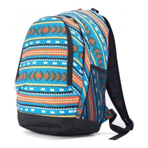 School backpack ethnic Blue
