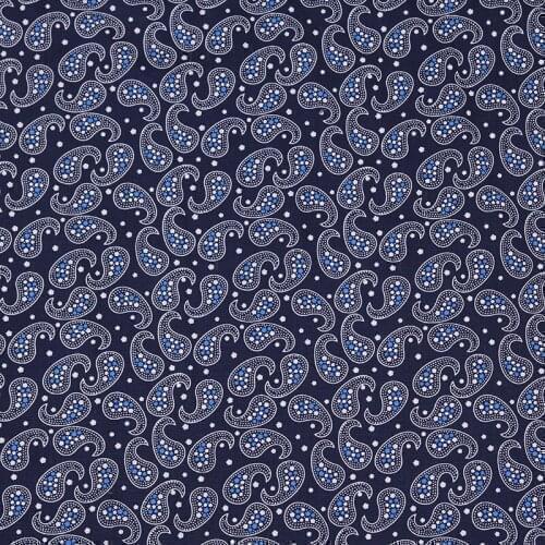 Blue cashew flower vintage fabric Retro style fabric Calico Printed cotton fabric for DIY Bag 1 order=50cm*140cm