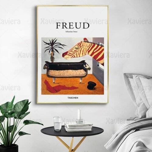 Modern Freud Zebra Animal Decorative Picture Canvas Painting Wall Art Abstract Poster Home Decor Living Room Aisle Gallery Decor