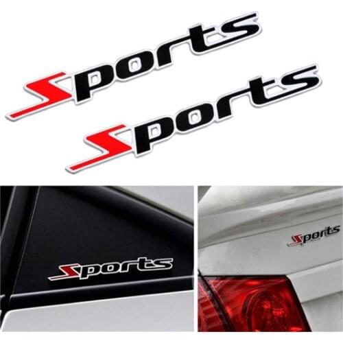 Sport Version Of The Metal Car Labeling Sports Word Letter 3D Chrome Metal Car Sticker Emblem Badge Auto Decal