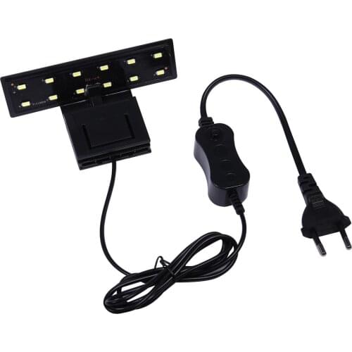 High-power Water Grass Lighting 12 LED Clip On Clamp Lamp For Small Aquarium Fish Tank 5W 220V EU Plug Aquarium Light