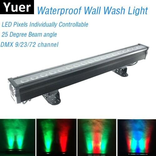 18X10W LED RGBW 4IN1 LED Wall Wash Light DMX LED Bar DMX Line Bar Wash Stage Light Party LED Pixels Individually Controllable Dj
