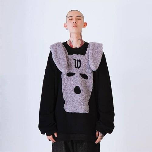 Hip Hop Gothic Hoodie Men Cool Pullover Tops Streetwear Autumn High Street Hoody Loose Black Oversized Harajuku Sweatshirt Boys