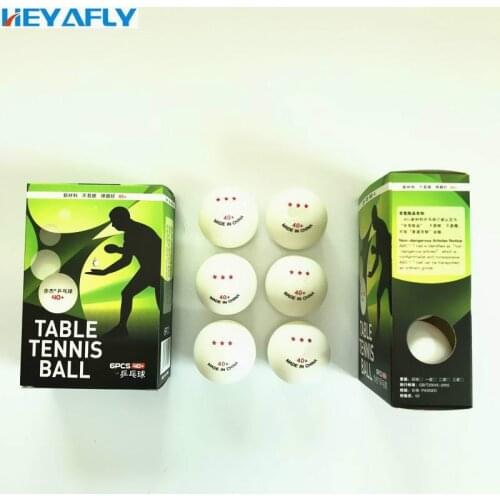 Three Stars High Quality Table Tennis 3/6 Packaging 40MM ABS ROHS Material Competition Training Pingpong Ping-Pong Ball