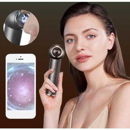JUJY Visual Blackhead Remover Vacuum Ice & Heat Pore Cleaner with 4 Heads Pore Firming membrane Built-in 5 million HD Cameras