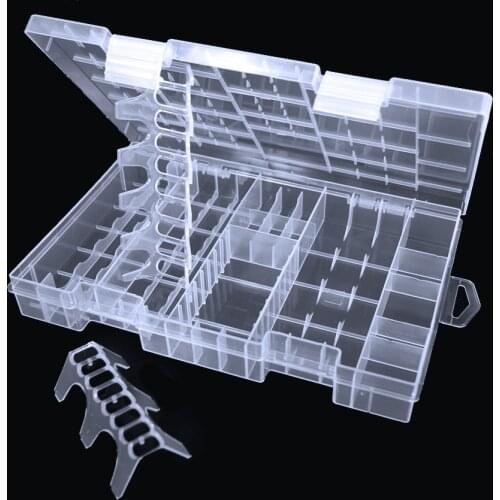 High Quality Transparent Hard Plastic Battery Case Holder Storage Box Battery Container For AAA/AA/C/D/9V Wholesale