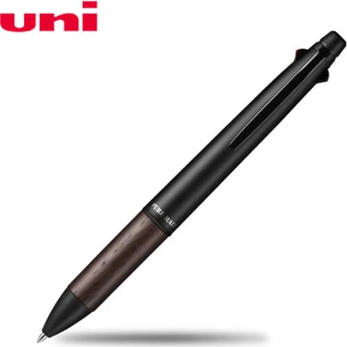 UNI MSXE5-2005 Multi-function Smooth Ballpoint Pen 5-in-1 Business Office Oak Pen Holder Handshake