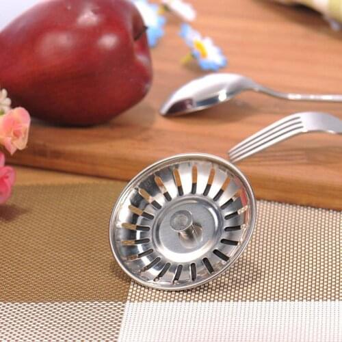 1PC Steel Kitchen Sink Stopper Plug For Bath Water Rubber Cover Drain Basin Drainer Sinkhole Sink Strainer C3B7