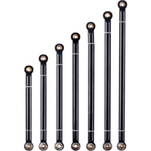 2PCS RC Car 70 80 90 100 110 120 130MM Red/Black Aluminum Alloy Link Rod for 1/10 RC Crawler Axial SCX10 D90 Upgrade Parts