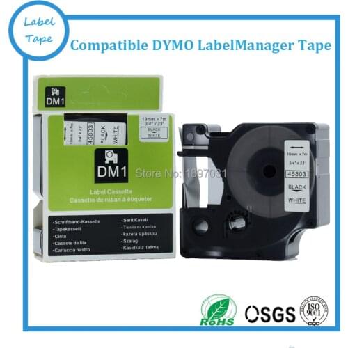 40pk/lot compatible 45803 wholesale ribbon for dymo 19mm black on white