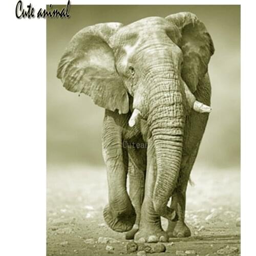 5D Diamond Painting Africa elephant animal Full Square round Stones Diamond Mosaic Cross Stitch Kits Diamond Embroidery Decor