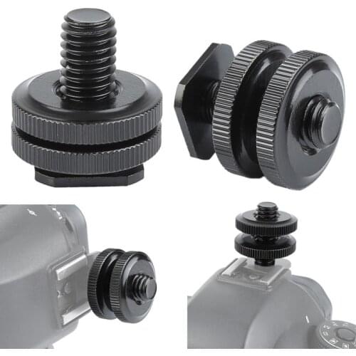 Camera Accessories Reinforced 1/4" Threaded Stud Tripods Screw To Camera Flash Hot Shoe For Camera Up Down Lock Reinforced Screw